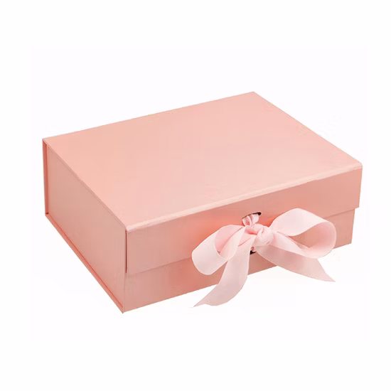 Custom Foldable Black Magnetic Closure Perfume Gift Box Pink Clothes Packaging Paper Box Manufacturer